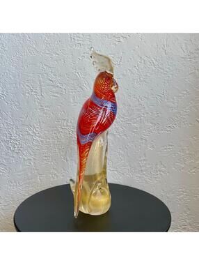 Murano Glass Art Cockatoo Figurine